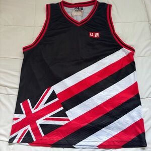 Hawaii's Finest Black and Red Mesh Tank
